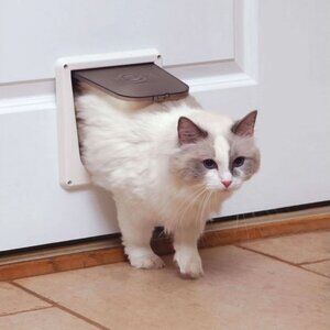 🥬NWT PetSafe Deluxe Cat Flap Cat Door with Tunnel Pet Door Up To 12 lbs. 5.5 kg